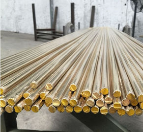 Round / Square / Hex Brass Rod , Yellow High Strength CW602N Brass Flat Bar Stock